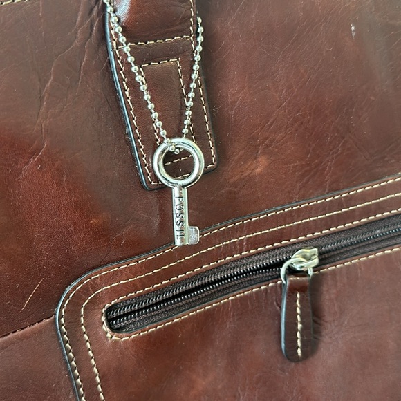 Brown fossil laptop bag - Picture 3 of 7